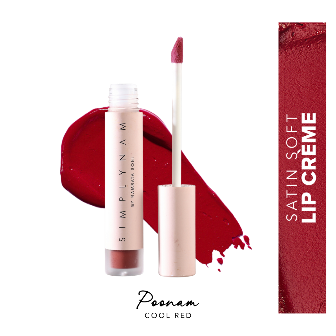 Poonam - Cool Red Satin Soft Lip Crème